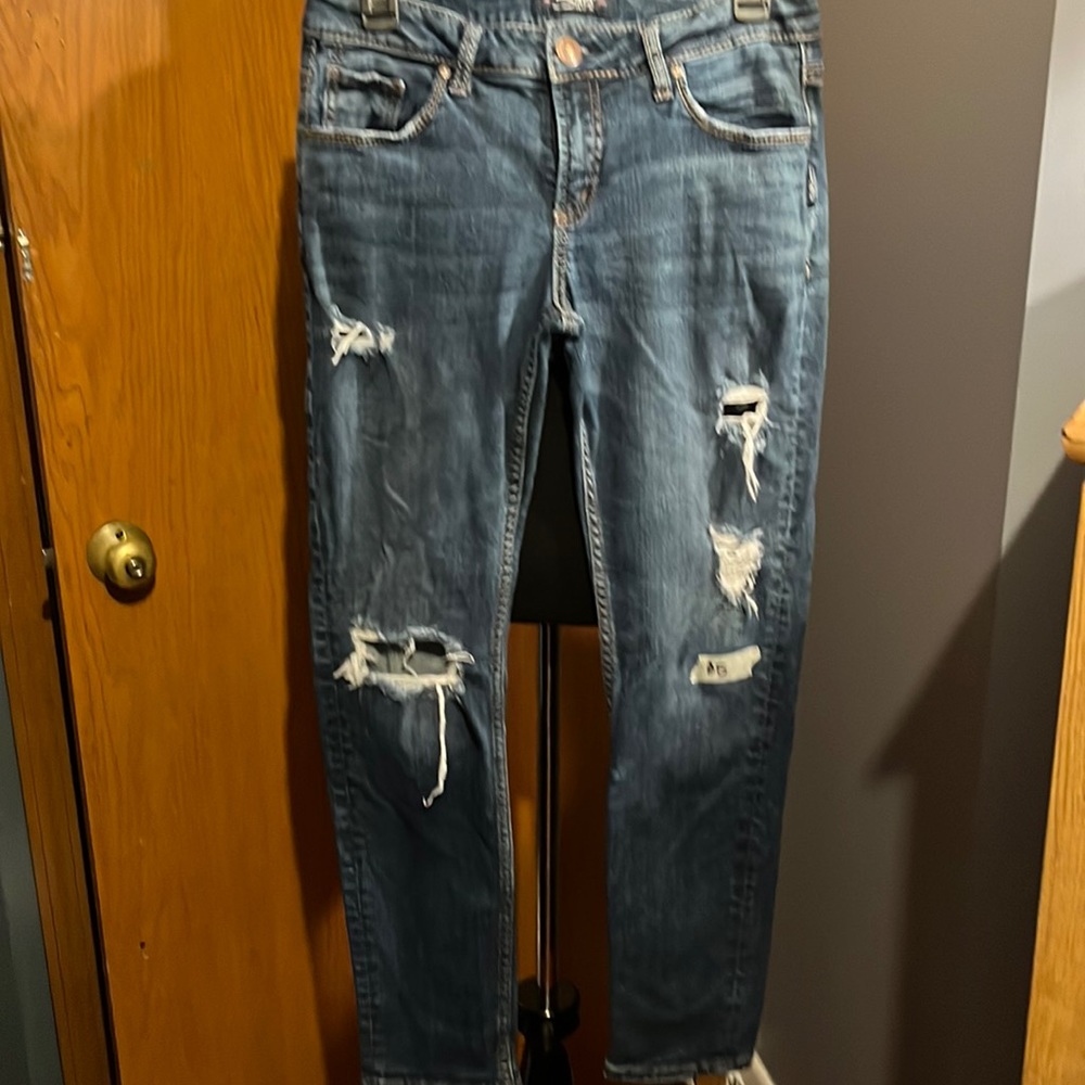 Women’s silver jeans
